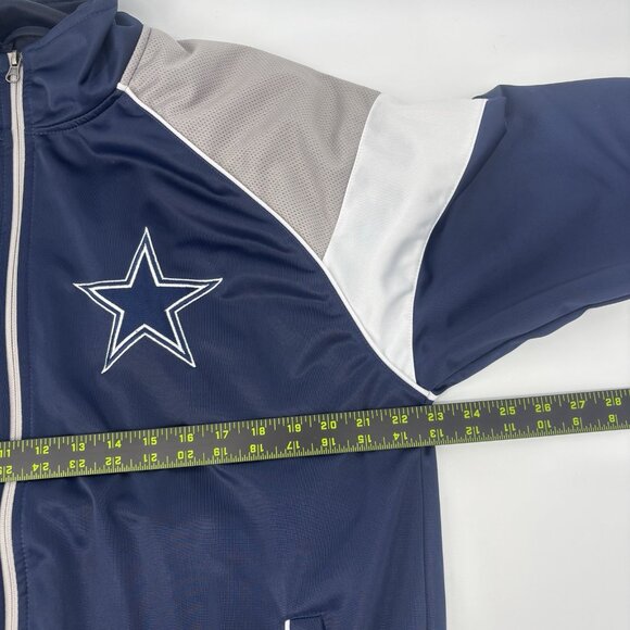 Dallas Cowboys NFL Men's Small Full-Zip Track Jacket America's Team Blue White - Picture 9 of 11